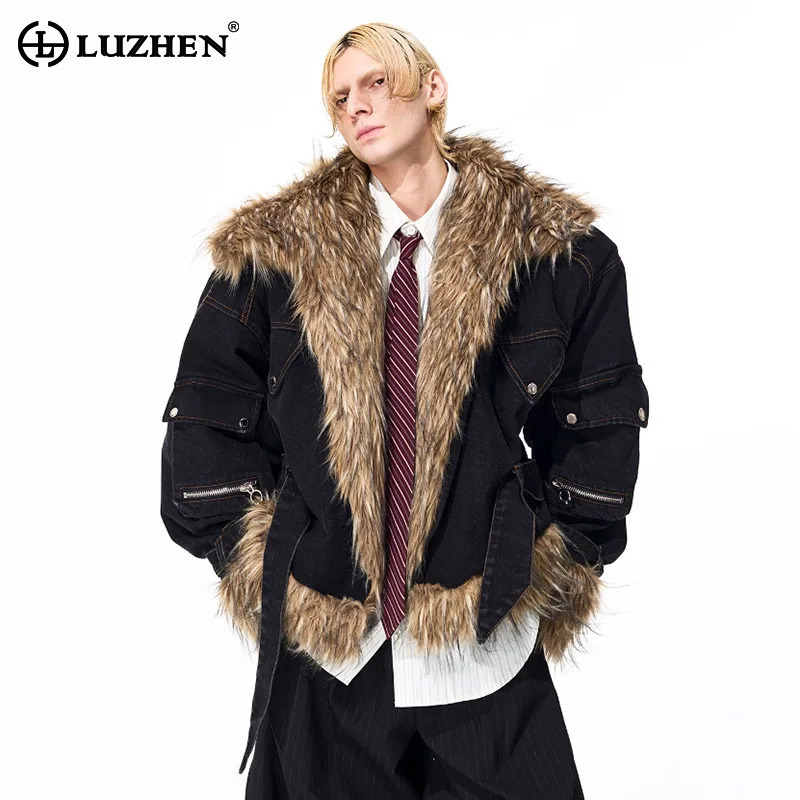 Winter Clothing Uae - LUZHEN Moda Personalizzata Pelliccia Sintetica Giunzione