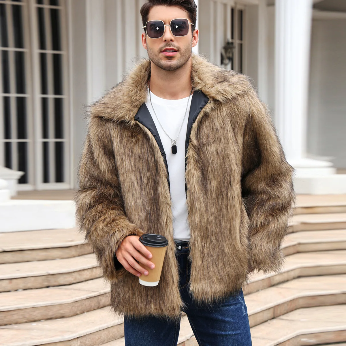 Cappotto da uomo in pelliccia  - Winter Clothing Uae recensione e prezzo