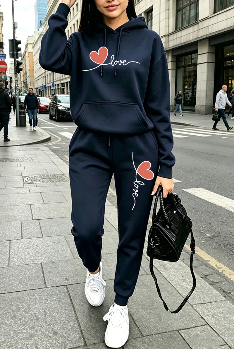 Tuta da donna con stampa, felp - Winter Clothing Women'S recensione e prezzo